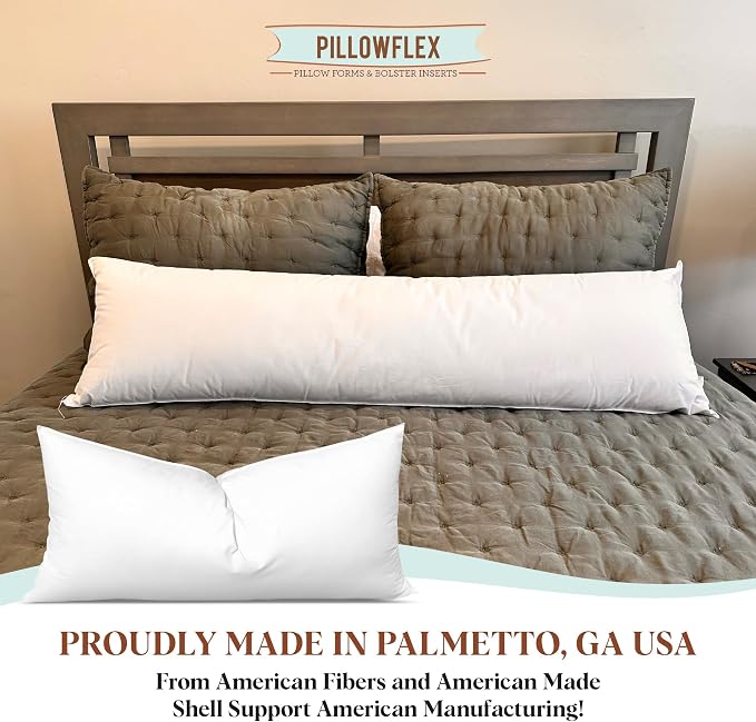 Pillowflex Synthetic Down Pillow Insert 21x27 in - Karate Chop Pillow | Oversized Standard Sham Form, Plush Polyester Cotton Blend, Cloud-Like Comfort, Clump-Resistant Fill, Smooth Elegant Finish