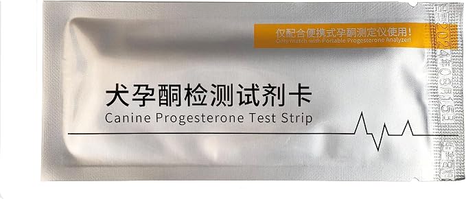 10pcs Dog Progesterone Analyzer Test Card Canine Progesterone Test Strip Veterinary Livestock Supplies