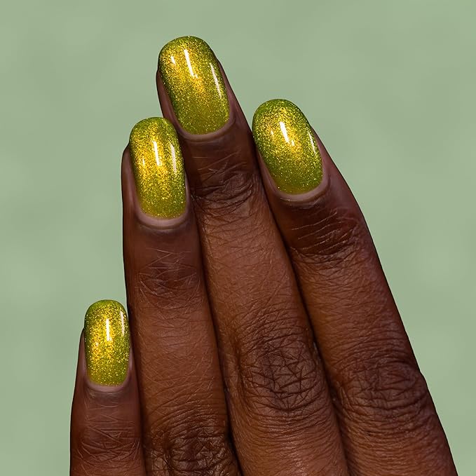 ILNP Willow - Lively Lime Green Shimmer Nail Polish, Chip Resistant Manicure, Non-Toxic, Vegan, Cruelty Free, 12ml