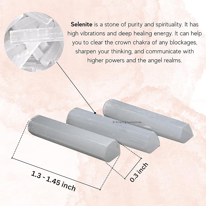 Amazing Gemstone Crystal Points Bulk Healing Crystals & Stones - Premium Single Terminated Healing Wand Point Bulk Crystals for Crafts, Crystal Grid, DIY Work