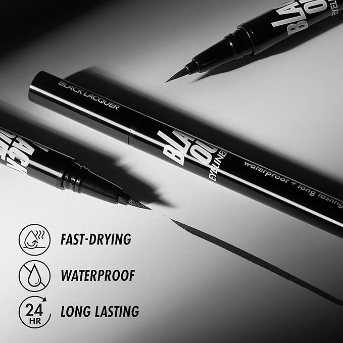 Absolute New York MEBL12 Black Out Eyeliner, Flexible Tapered Tip, Flake Free, Smudge Free