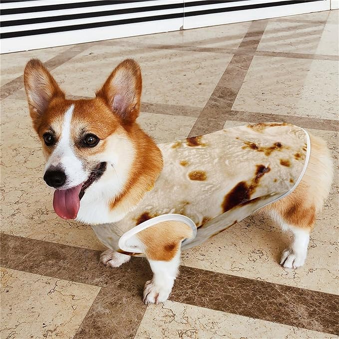 Cute Cat Shirt Soft Breathable Clothes Dog Tank Tops for Small Large Pet Burritos Tortillas Cute