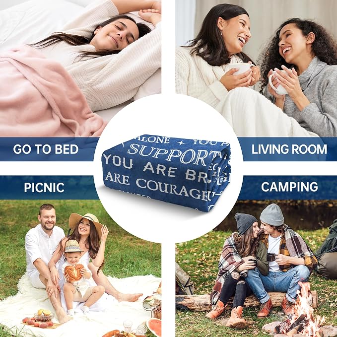 Blanket Gifts for Women or Men - Get Well Blanket | Inspirational Gifts, Feel Better After Surgery Gift, Thinking of You Present for Dad Brother Son Friend, 80'' x 60''