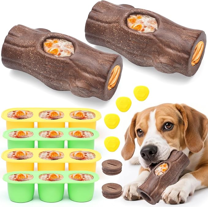 2 Pack Dog Toys for Aggressive Chewers Brown