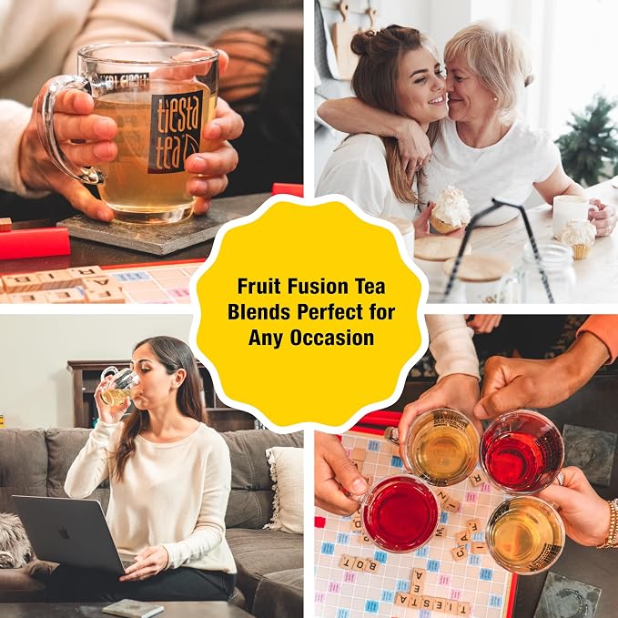 Tiesta Tea - Fireberry Cranberry Hibiscus Rooibos Tea, Loose Leaf, Premium Non-Caffeinated Rooibos Blend, Make Hot or Iced & Brews Up to 50 Cups, 30oz Refillable Tin, Pack of 6