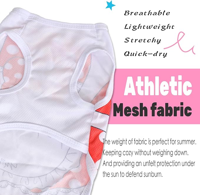 XS Dog Clothes: Summer Puppy Clothes for Girls, 4 Pack Female Dog T Shirts | Mesh Pet Shirts for Summer, Multi Cute Pattern Design,Small Dog Outfits for Chihuahua Yorkie Teacup Toy Poodle