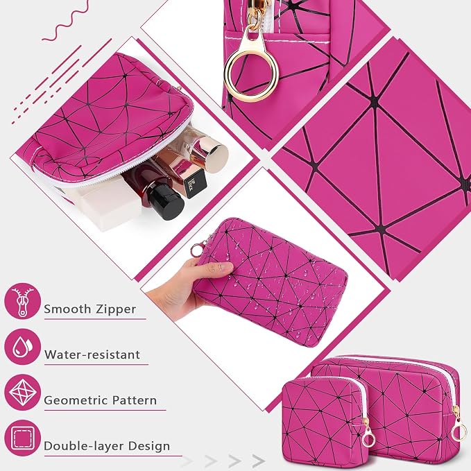 Likesing Period Bag for Teen Girls, Leather Sanitary Napkin Storage Bag, Portable Menstrual Pad Bag Period Pads Pouch, Small Make Up Bags
