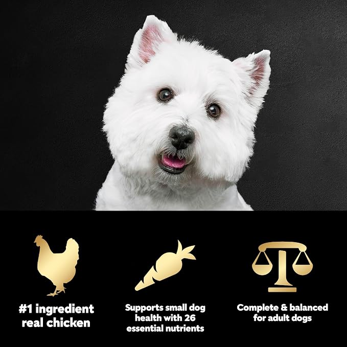 Cesar Small Breed Dry Dog Food, Chicken & Spring Vegetables Flavor, 12 lb | Made in USA, Real chicken #1 ingredient, 26 essential nutrients, supports small breed health, no artificial flavors