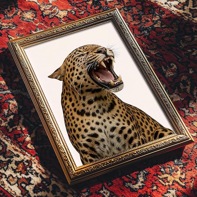 Mynotix Vintage Leopard Poster Set of 6, Trendy Cheetah Y2K Wall Art, Fashion Martini Wall Decor Preppy Girl Canvas Paintings Prints Artwork for Living Room Bedroom Dorm 8x10 inch Unframed