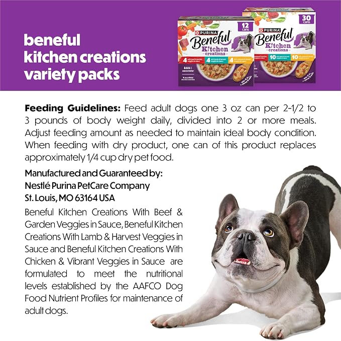 Purina Beneful Wet Dog Food Variety Pack, Medleys Tuscan, Romana & Mediterranean Style - (2 Packs of 12) 3 oz. Cans