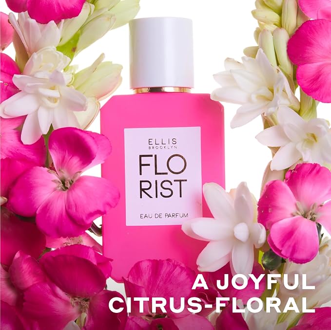 Ellis Brooklyn FLORIST Eau de Parfum, Travel Sized Floral Perfume for Women with Italian Bergamot, Tuberose & Cedarwood, Vegan, Cruelty-Free, Sustainable Ingredients – 10ml/0.33 fl oz