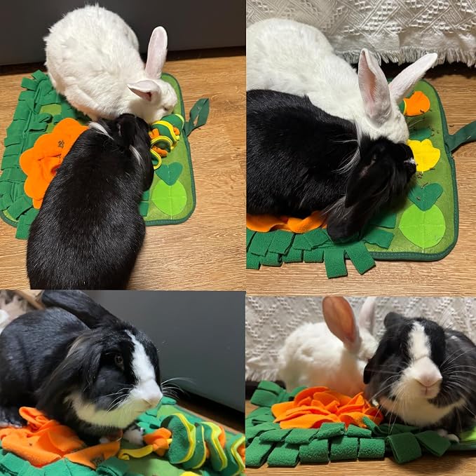 Rabbit Foraging Mat Bunny Snuffle Mat for Small Animal Puzzle Toy