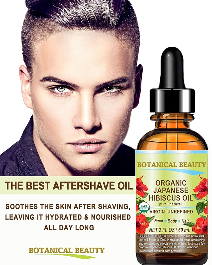 Botanical Beauty Organic HIBISCUS OIL (Hibiscus Sabdariffa) JAPANESE 100 Pure Natural VIRGIN UNREFINED COLD PRESSED Anti Aging, Vitamin E Oil for FACE, SKIN, HAIR GROWTH (1 Fl Oz)