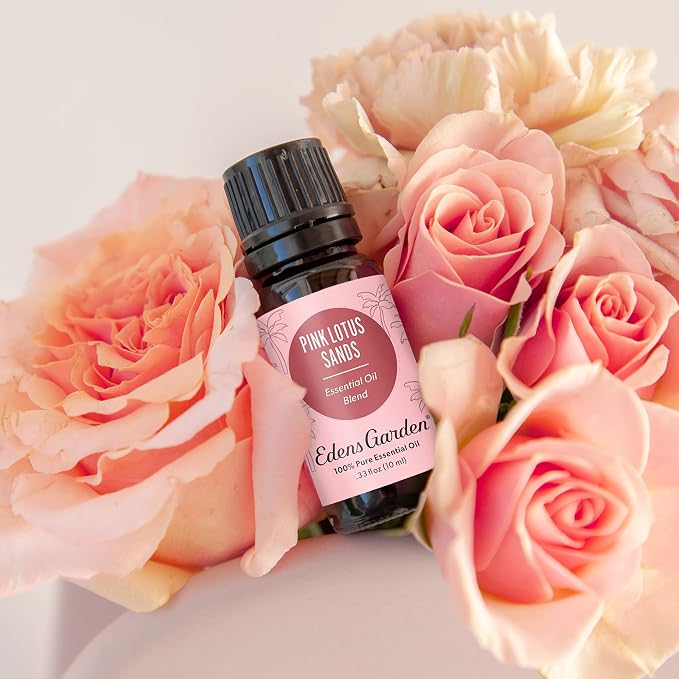 Edens Garden Pink Lotus Sands Essential Oil Blend- 100% Pure Premium Grade, Undiluted, Natural, Therapeutic, Aromatherapy, The Best for Diffusing, Skin, Candle, Laundry 10 ml (.33 fl oz)
