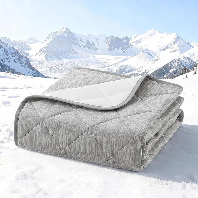 COZY KISS Dog Cooling Mat 82"x102" Q-Max>0.4, Extra Large Waterproof Cooling Dog Bed Cover, Leakproof Non-Slip Pet Mat, Furniture Protector Washable Cooling Blanket for XL Dogs, Sofa Cover(Gray)