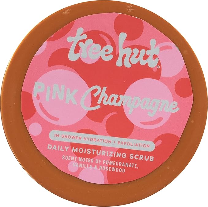 Tree Hut Pink Champagne Daily Moisturizing Scrub, Whipped Foamy Exfoliating Body Scrub, Hydrating & Moisturizing Everyday Formula for Soft, Radiant Skin, 15 oz