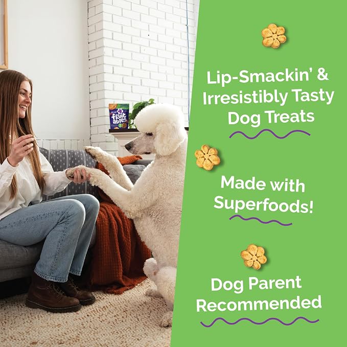 Fruitables Baked Dog Treats, Low Calorie Treats, Pumpkin & Cranberry, 7oz | Healthy Dog Treats, Training Treats, Crunchy Dog Biscuits, Limited Ingredient Recipe, Healthy Puppy Snacks, Made in USA