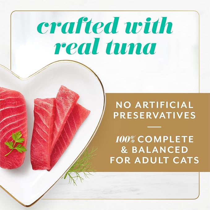 Purina Fancy Feast Gems Tuna Pate Wet Cat Food Variety Box, 4 oz, 8-Pack | 16 single servings, mousse pate with savory gravy, made with no artificial preservatives, 100 percent complete and balanced