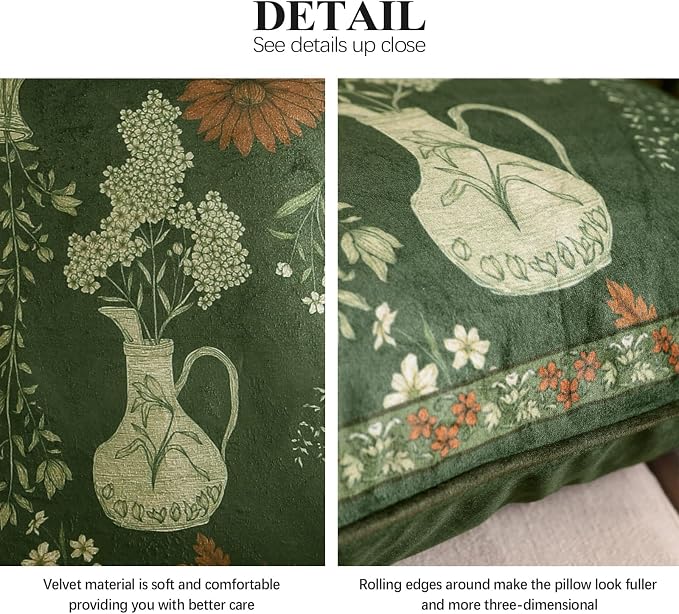 Designer Vintage Velvet Throw Pillow Cover,22"x22"-Nocturne | Pillow Cover,Concealed Zipper Design,Dragonfly Pattern,Sofas,Bedroom,Living Room,Lounge Chairs,All Season Home Decor