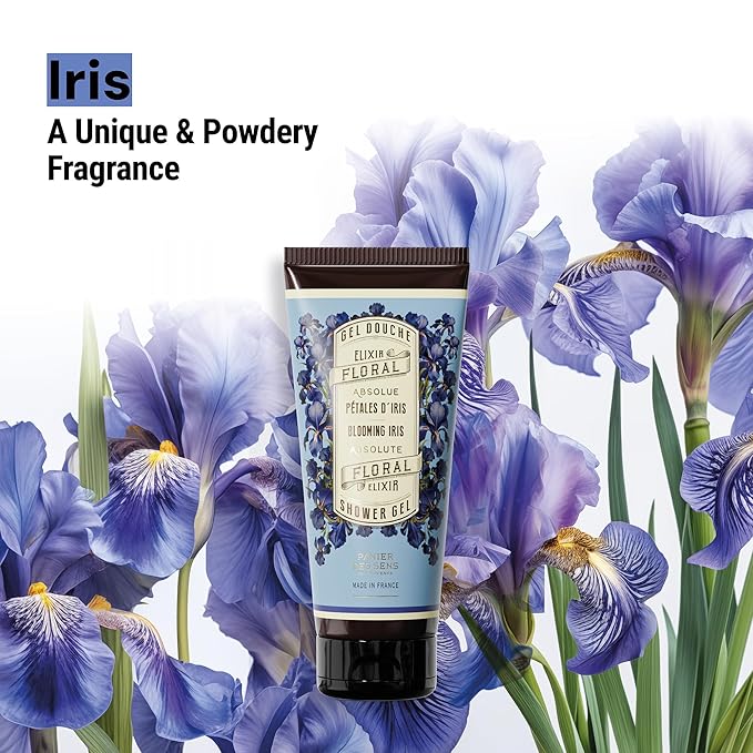 Panier des Sens - Iris Moisturizing Body Wash for Women & Men - Gentle Shower Gel with 96% Natural Ingredients for Normal & Sensitive Skin - Body Care Made in France, SLS Free, Vegan - 6.8 Fl Oz