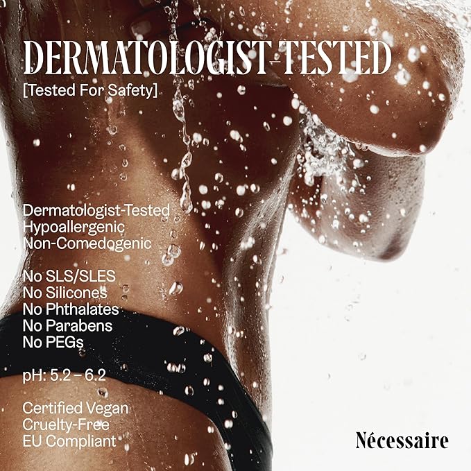 Nécessaire The Body Exfoliator. Santal. AHA/BHA/PHA. Resurface Skin. Smooth KP and Rough Patches. Hypoallergenic. Dermatologist-Tested. 180 ml / 6.1 fl oz