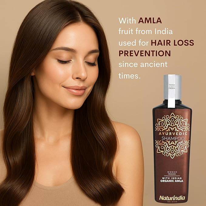 Ayurvedic Amla Hair Growth Shampoo – Organic Indian Formula Sulfate & Paraben Free For Hair loss and Thinning - Natural Vitamin C and B-Complex for Women
