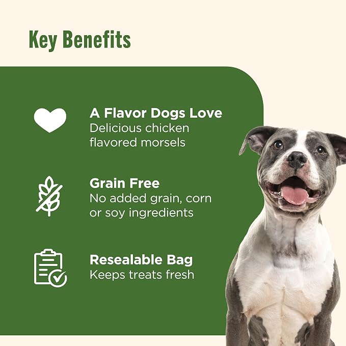 Nutrish Savory Roasters Dog Treats with Chicken, 5 oz. Pouch (Rachael Ray) | Pack of 5, Grain Free Recipe with No Added Corn or Soy Ingredients, Veterinarian Reviewed Formula, Resealable Bag
