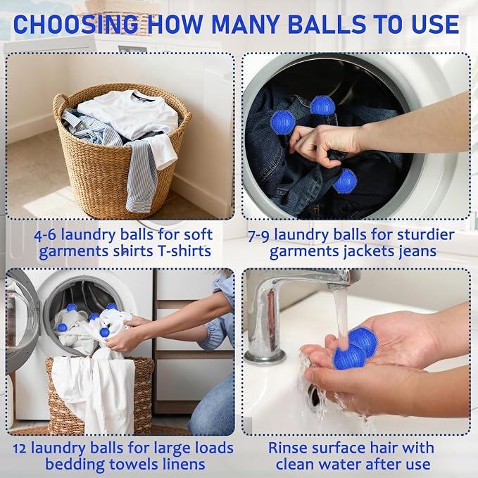 Pet Hair Remover for Laundry, Hair Catcher for Washing Machine, 24PCS