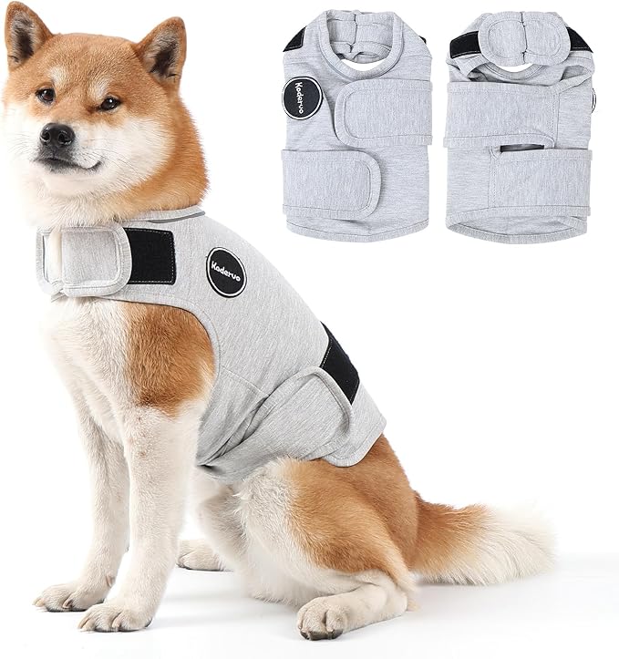 Dog Anxiety Jacket, Skin-Friendly Dog Calming Shirt - Dog Coat for Thunder, Fireworks, Vet Visits and Separation - Keep Pet Calm Without Medicine & Training, Anti Anxiety Vest for Dogs