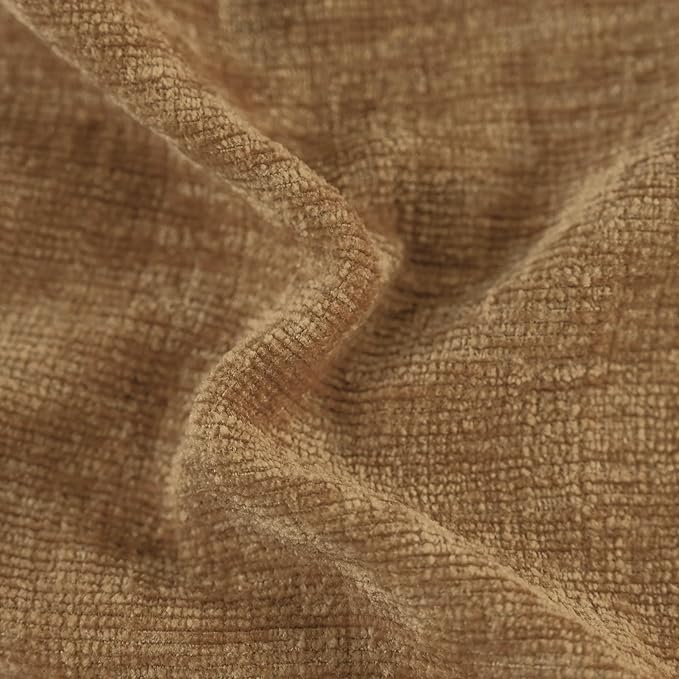 CaliTime Decorative Couch Throw Pillow Covers 26 X 26 Inches Apricot Brown | Pack of 2, Cozy Chenille Cushion Cases for Sofa Bed Living Room Farmhouse Home