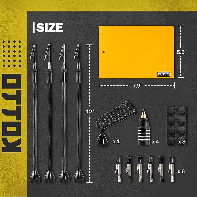 KOTTO Helping Hands Soldering, Third Hand Soldering Tools PCB Holder Four Arms Helping Hands Crafts Jewelry Hobby Workshop Helping Station Non-slip Steel Weighted Base