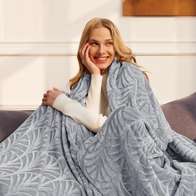 Whale Flotilla Soft Flannel Fleece Twin XL Size Bed Blanket, Silver Grey | 90"x66" Cozy Lightweight Breathable Coverlet, Plush Fluffy Bedspread, Vintage Pattern Decorative Blanket for Dorm, All Season
