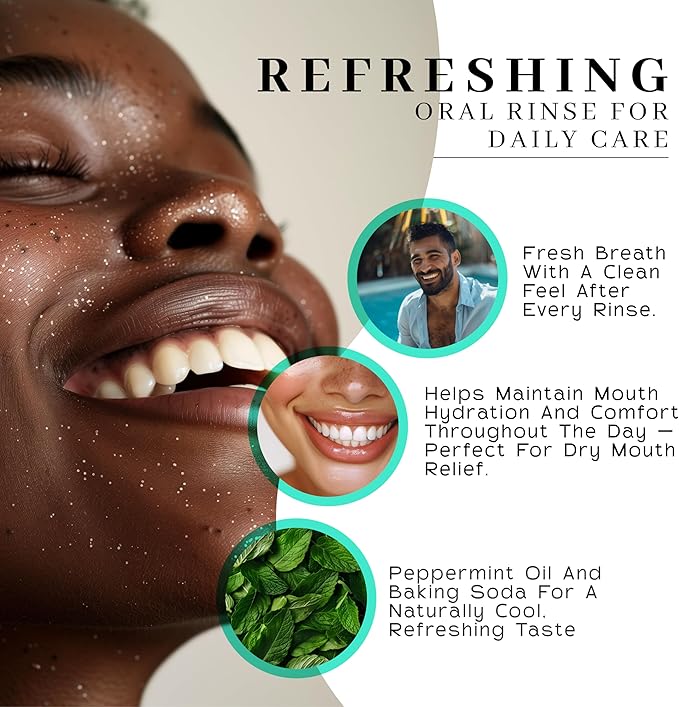 Vanman's - VanMan's Peppermint Aloe Mouth Rinse (8.8 Ounce) - Aloe, Fresh Mint Remineralizing Mouthwash for Gum Health, Bad Breath and Dry Mouth