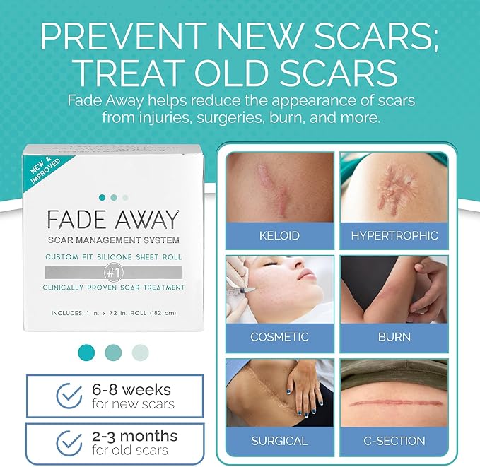Clinically Proven Silicone Scar Sheets – Medical Grade Tape for Surgery, C-Section, Keloids & Tummy Tuck Scars