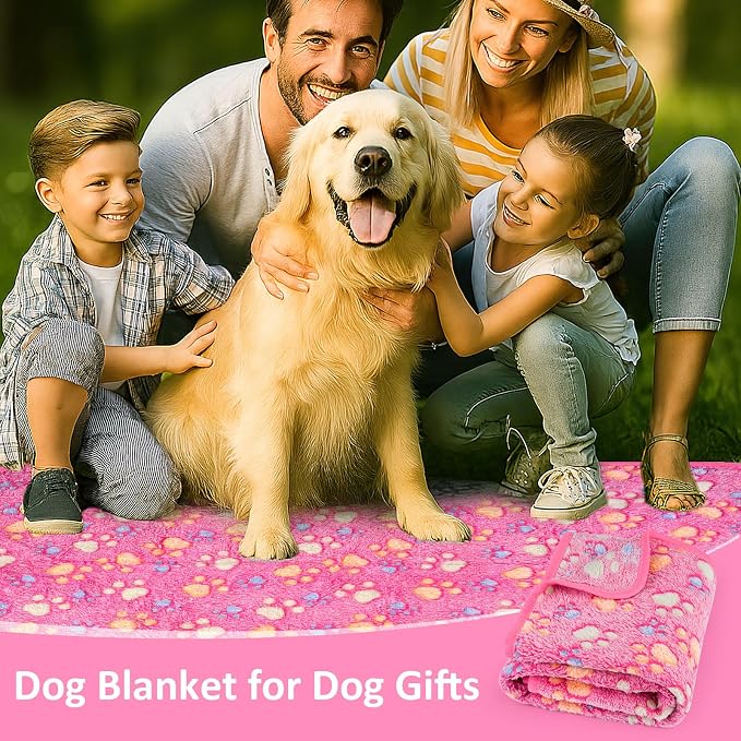 Dog Blankets for Medium Dogs, Cat, Premium Soft Dog Blankets for Small Dog | Washable, Puppy Blanket Dogs Essentials for Puppies (1, Pink, 41" x 30")