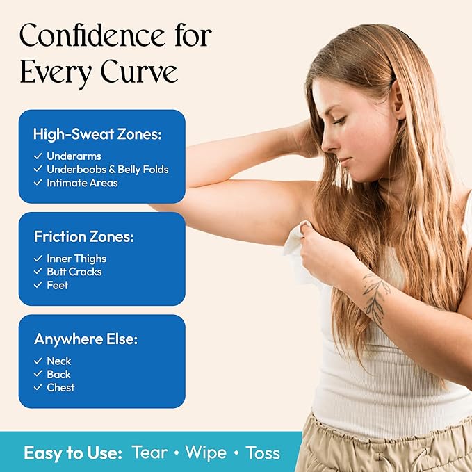 FOMIN Acidified Travel Deodorant Mini Wipes For Women & Men- Fragrance Free - 288 Count - pH Balanced, Biodegradeable Mini Deodorant Travel Size Wipes - Plastic-Free, Underarm Body Wipes