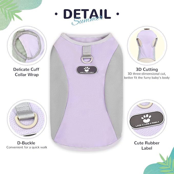 3 Pack Dog Cooling Vest with D-Ring Dog Tshirt Sun Protection Small Puppy Clothes for Girls Boys Stretchy Shirts for Dogs Lightweight Breathable Shirt French Bulldog Frenchie Dachshund Clothes