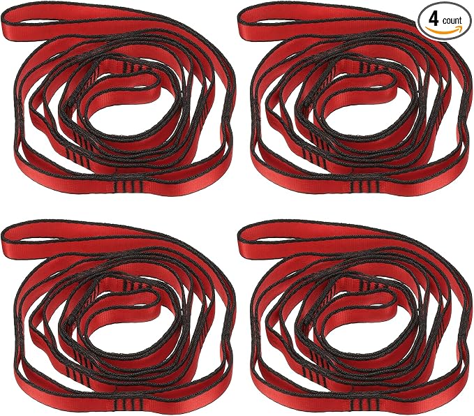 PATIKIL Daisy Chain Straps, Strong Climbing Strap Adjustable Nylon Chain Sling with Loops for Aerial Yoga Hammock Swing