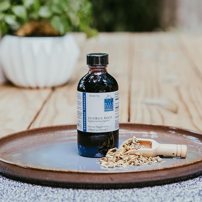 Wise Woman Herbals Licorice Botanical Syrup (Formerly Solid Extract) 4:1, Alcohol-Free, Herbal Digestive Comfort, Adrenal Balance, Immune, Respiratory & Healthy Inflammatory Response Support, 2 Fl Oz