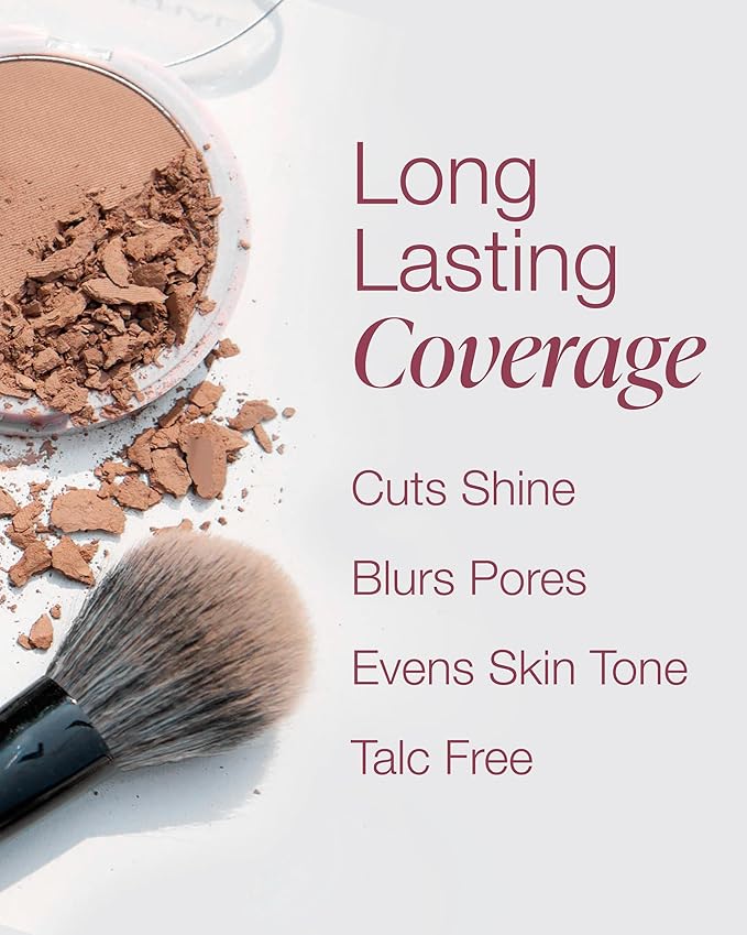 Mineral Fusion Pressed Powder Foundation - Matte Finish Face Powder for Medium Skin with Yellow Undertones - Age Defying Natural Makeup - Talc Free, Vegan, Hypoallergenic (Warm 2)