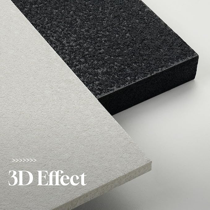 Cuspin Large 3D Wood Wall Art for Living Room, Minimalist Black and White Geometric Wall Decor, Modern Textured Wooden Blocks Artwork for Bedroom Dining Room Office Hallway
