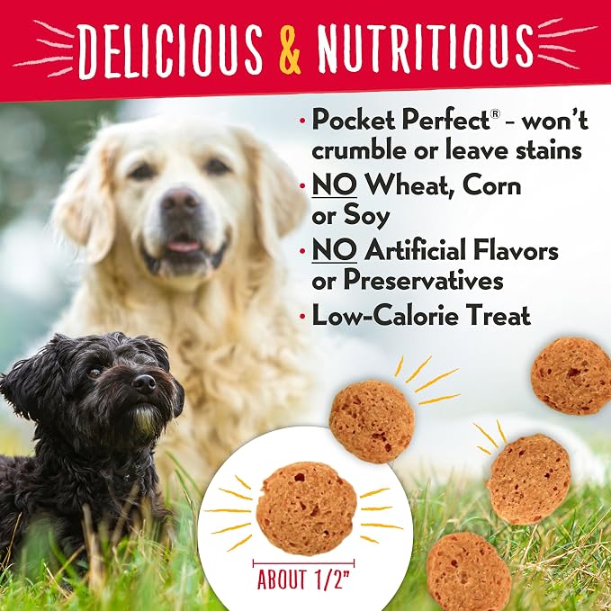 Charlee Bear Grain Free Dog Treats, Peanut Butter & Banana, 8 oz | Pocket-sized Dog Training Treats, Crunchy Dog Treats, Limited Ingredient Recipe, Under 3 Calories per Treat, Made in USA