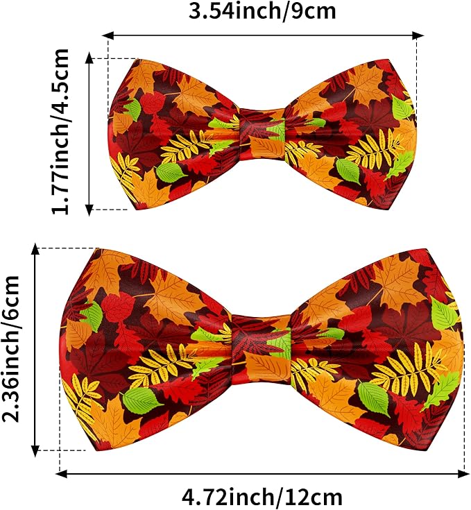 PET SHOW 5 Pack Dog Bowties Fall for Small Dogs Slide on Collar