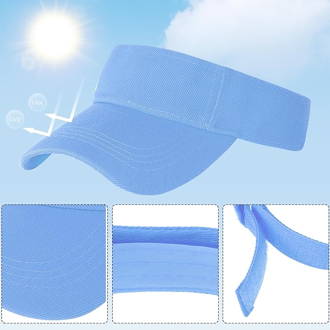 Marrywindix 1 Piece of Sport Wear Athletic Visor Sun Sports Visor Hat Visor Adjustable Cap for Women and Men