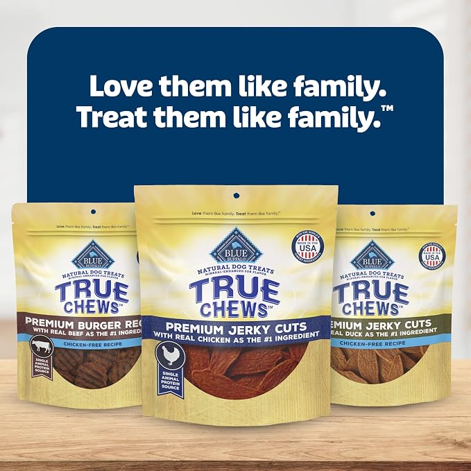 Blue Buffalo True Chews Premium Jerky Cuts Chicken Dog Treats, 22 oz | Real Chicken First, Tender & Tasty, Made in the USA, No Artificial Preservatives