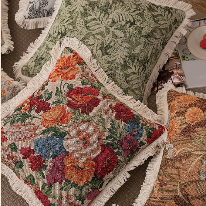 Household Pillow Covers with Insert Soft Faux Floral Protectors Covers for Outdoor Traveling Decoration Throw Pillow Cover with Insert