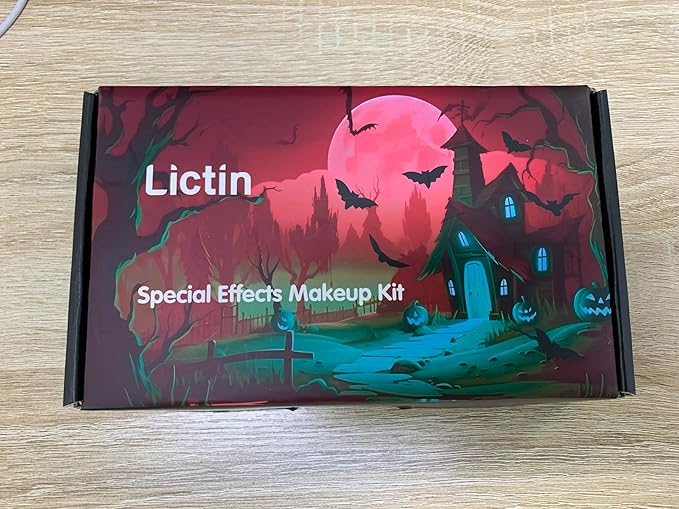 Lictin Special Effects SFX Zombie Makeup Kit, 9 Colors Bruise Face Body Painting Palette with Scar Wax, Fake Blood Spray & Gel, Vampire Skeleton Clown Makeup Body Paint (14PCS)