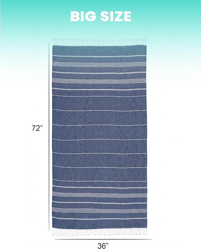 Turkish Beach Towels Yoga Blanket Gym Workout Towel Mens Birthday Gift Ideas for Father Day Dad Husband Brother Uncle Son Daughter Boyfriend Male Boss Grandpa Him Appreciation Thank You Retirement