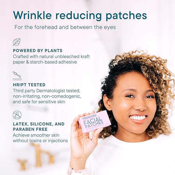 FROWNIES Facial Patches for the Forehead and between eyes, the original wrinkle patch,