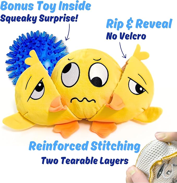 Dog Toy for Aggressive Chewers, Tough Squeaky Chew Ball, Large Breeds Gift